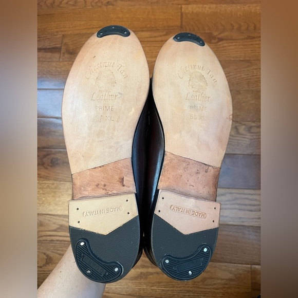 Vintage Polo Ralph Lauren Mens Burgundy Leather Kiltie Tassel Loafers Sz 10.5 D - Picture 9 of 13